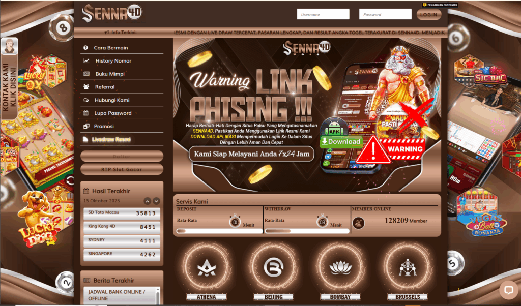 Senna4D Situs Togel Online Resmi dan Terpercaya dengan Layanan 24 Jam